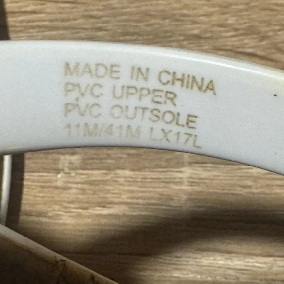 MICHAEL KORS white Cork Sandals Gold MK Logo Charm Jelly Flip Flops Size 11 Shoe - Picture 3 of 7